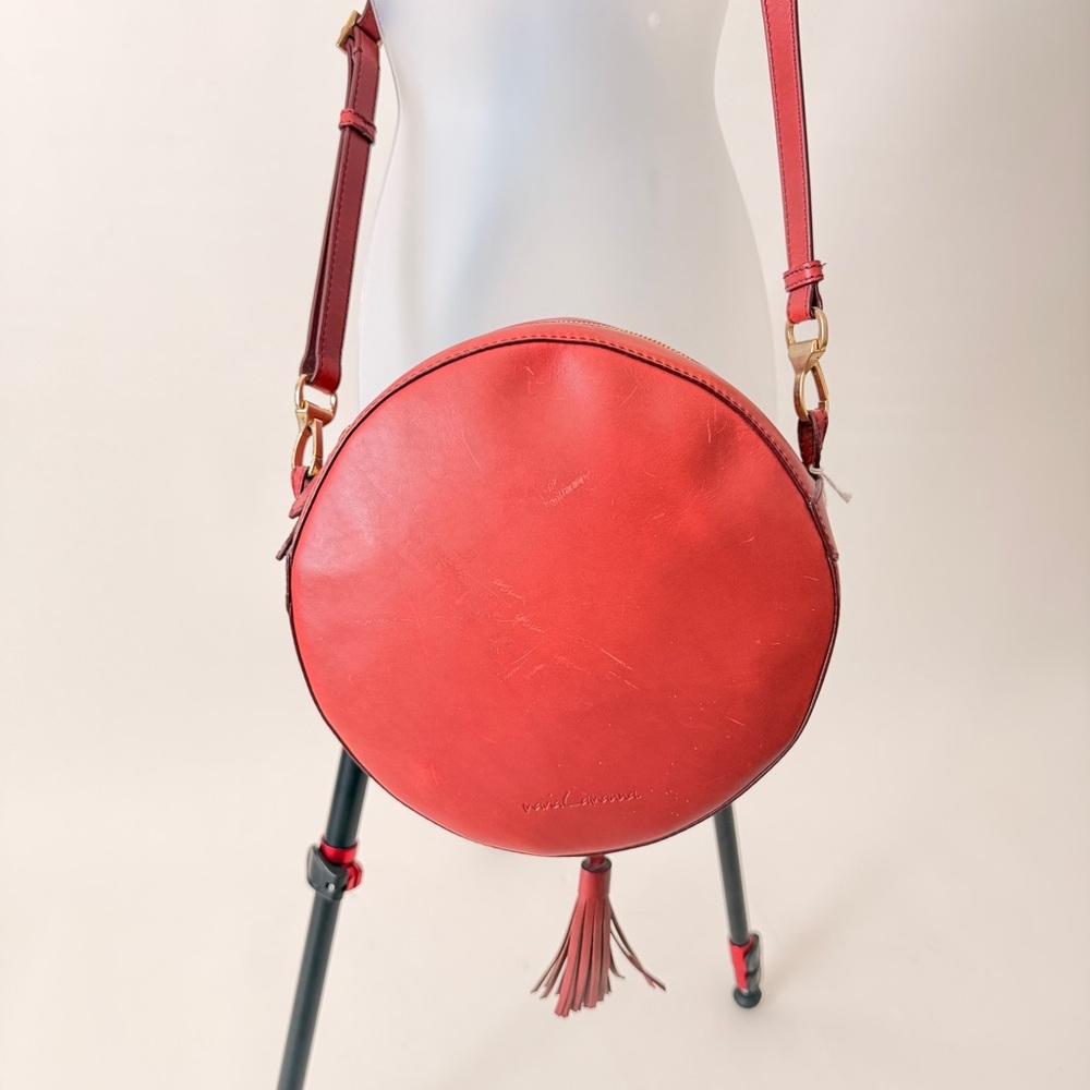 Maria Lamanna Red Leather Crossbody Bag